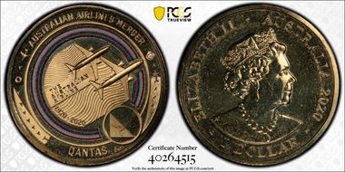 2020 $1 Qantas Centenary Aus Airlines Merger MS66