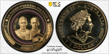 2020 $1 Qantas Centenary Fysh and McGinness MS68