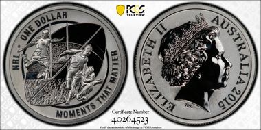 2015 $1 NRL Ag Moments That Matter MS66