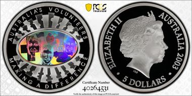 2003 $5 Volunteers PR70DCAM