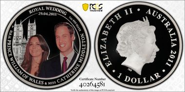 2011-P $1 Royal Wedding PR69DCAM