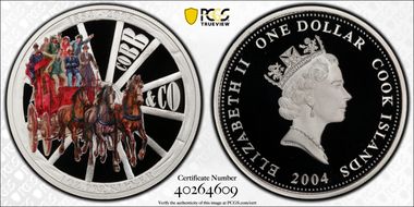 2004 $1 150 Ann. Cobb & Co. Colorized PR70DCAM