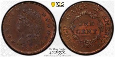 1811 1C S-287 MS66RB