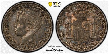 1896-PG V 10C KM-21  Ag AU55