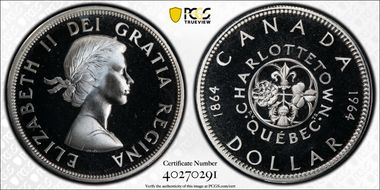 1964 S$1 Confederation PR66CAM