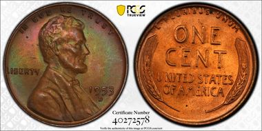 1953-D 1C MS66RB