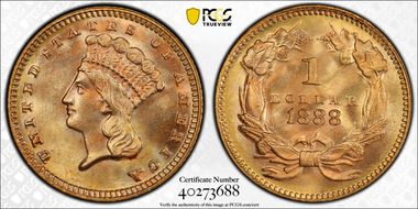 1888 G$1 MS68