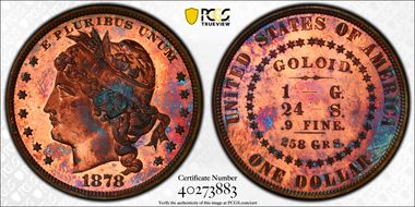 1878 $1 J-1559 PR65+ RB