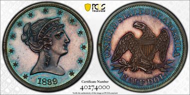 1839 50C J-97 Restrike PR65