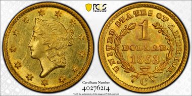 1853-C G$1 MS63