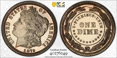 1879 10C J-1586 PR65+ DCAM