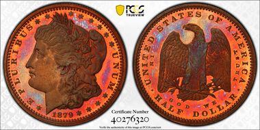 1879 50C J-1600 PR67+ RB