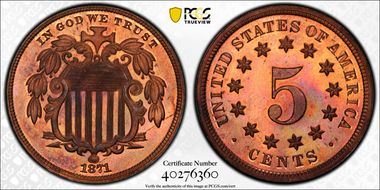 1871 5C J-1056 PR66+ RB