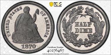 1870 H10C J-823 PR67CAM