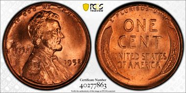 1952 1C MS64RD