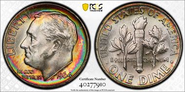1964-D 10C MS65FB