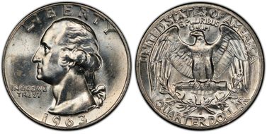 1963-D 25C DDO, FS-101 MS64