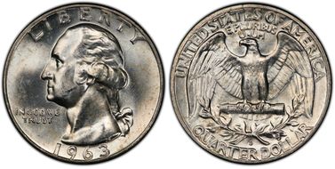 1963-D 25C DDO, FS-101 MS63