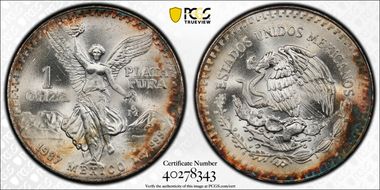 1987-Mo Onza Libertad Ag - DDO MS64