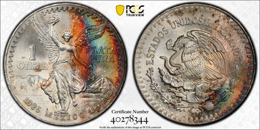 1985-Mo Onza Libertad Ag MS67