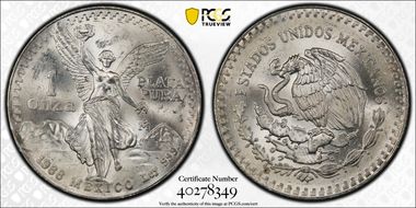 1988-Mo Onza Libertad Ag MS64