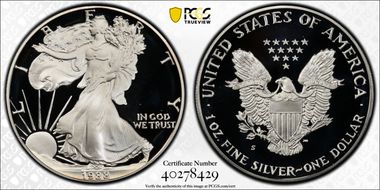 1988-S $1 Silver Eagle PR69DCAM