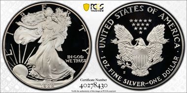 1988-S $1 Silver Eagle PR69DCAM