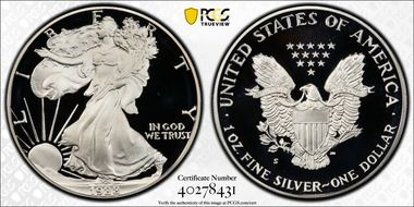 1988-S $1 Silver Eagle PR69DCAM