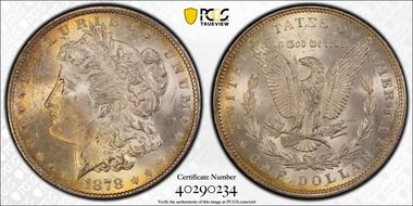 1878 7TF $1 Reverse of 1879 MS63