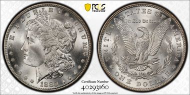 1885 $1 MS66+