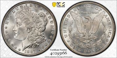 1887 $1 MS66+ 