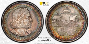 1893 50C Columbian MS64