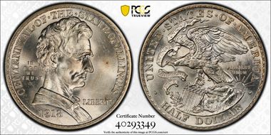 1918 50C Lincoln-Illinois MS66+