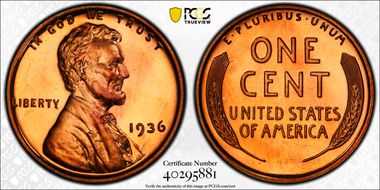 1936 1C Brilliant PR66RD