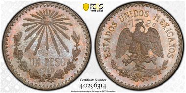 1940-M Peso KM-455  Ag MS67