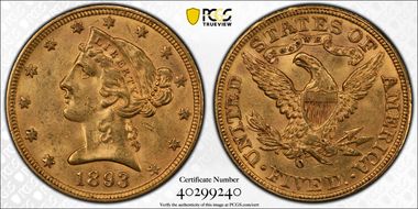 1893-O $5 MS63