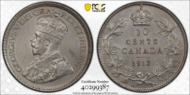 1913 10C Broad Leaves MS64