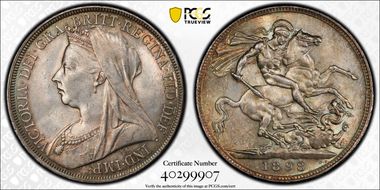 1898 Crown S-3937 LXI Edge MS63