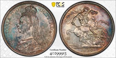 1887 Crown S-3921 AU58