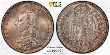 1891 1/2 Cr S-3924 MS63+