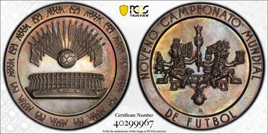nd(1970) Medal FIFA World Cup Ag 50mm Stadium SP64