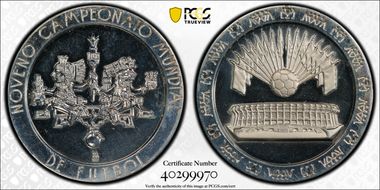 (1970) Medal FIFA World Cup Ag 40mm Stadium SP63