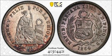 1864-YB 1/2 Din MS64