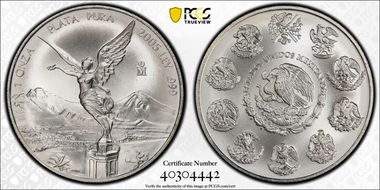 2005-Mo Onza Libertad Ag MS69