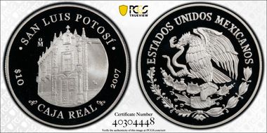 2007-Mo 10 Peso San Luis Potosi PR69DCAM