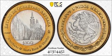 2007-Mo 100 P Queretaro Arteaga MS65