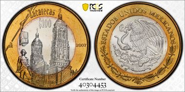 2007-Mo 100 P Zacatecas MS65