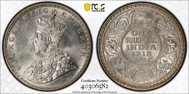 1918(C) Rupee SW-8.41 Prid-214 MS62