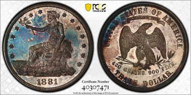 1881 T$1 Trade PR66+