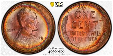1946-S 1C MS65RB